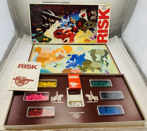 1975 risk board - board, game